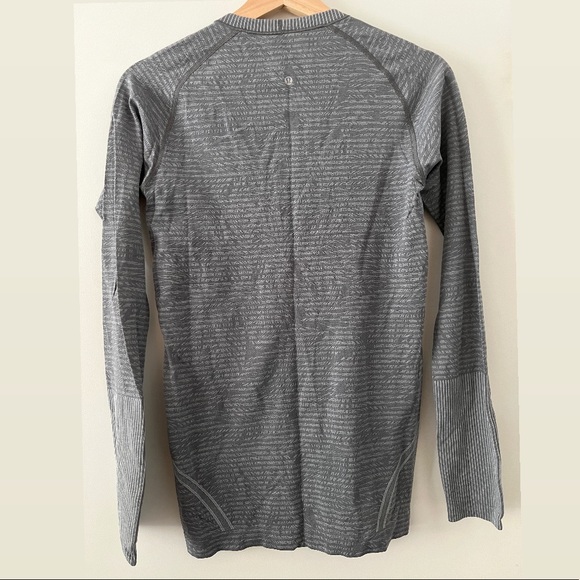 lululemon | Swiftly Tech Long Sleeve | grey print | size 6 - Picture 4 of 9